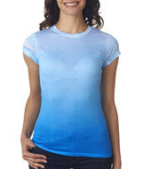 1455 Tie-Dye Juniors' Sublimation-Dyed Tee Blue Fade 626