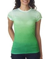 1455 Tie-Dye Juniors' Sublimation-Dyed Tee Green Fade 627