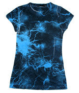 1455 Tie-Dye Juniors' Sublimation-Dyed Tee Static Blue 680