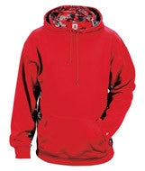 1464 Badger Digital Color Block Performance Hoodie Red/ Red Digital