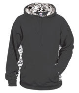 1464 Badger Digital Color Block Performance Hoodie Graphite/ White Digital