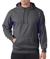 1465 Badger Adult Drive Hooded Fleece Graphite/ Purple