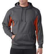 1465 Badger Adult Drive Hooded Fleece Graphite/ Burnt Orange