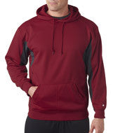 1465 Badger Adult Drive Hooded Fleece Cardinal/ Graphite