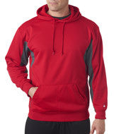 1465 Badger Adult Drive Hooded Fleece Red/ Graphite