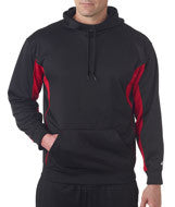 1465 Badger Adult Drive Hooded Fleece Black/ Red