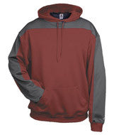 1466 Badger Defender Polyester Hoodie Maroon/ Graphite