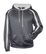 1467 Badger Adult Fusion Hooded Fleece Carbon/ White