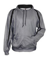 1467 Badger Adult Fusion Hooded Fleece Steel/ Black