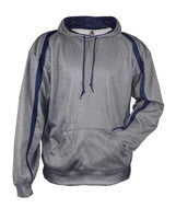 1467 Badger Adult Fusion Hooded Fleece Steel/ Navy