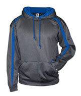 1467 Badger Adult Fusion Hooded Fleece Carbon/ Royal