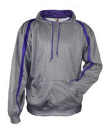 1467 Badger Adult Fusion Hooded Fleece Steel/ Purple