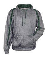 1467 Badger Adult Fusion Hooded Fleece Steel/ Forest