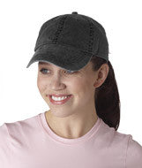 146 Anvil Solid Low-Profile Pigment-Dyed Twill Cap Black