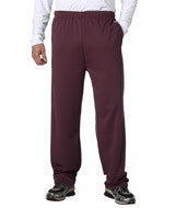 1478 Badger Adult Performance Open-Bottom Fleece Pants Maroon