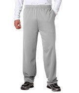 1478 Badger Adult Performance Open-Bottom Fleece Pants Silver