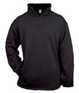 1480 Badger 1/4 Zip Poly Fleece Pullover Black