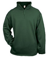 1480 Badger 1/4 Zip Poly Fleece Pullover Forest Green