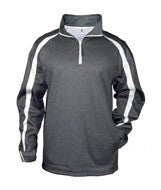 1481 Badger Adult Fusion 1/4-Zip Fleece Carbon/ White