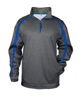 1481 Badger Adult Fusion 1/4-Zip Fleece Carbon/ Royal