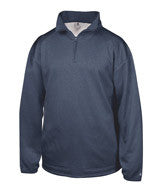 1483 Badger Adult Pro Heathered Fleece 1/4 Zip Sweatshirt Navy