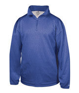 1483 Badger Adult Pro Heathered Fleece 1/4 Zip Sweatshirt Royal
