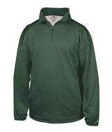 1483 Badger Adult Pro Heathered Fleece 1/4 Zip Sweatshirt Forest
