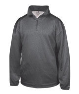 1483 Badger Adult Pro Heathered Fleece 1/4 Zip Sweatshirt Carbon