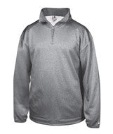 1483 Badger Adult Pro Heathered Fleece 1/4 Zip Sweatshirt Steel