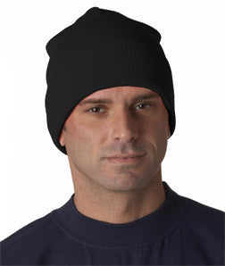 1501 Yupoong Heavyweight Cuffed Knit Cap Black