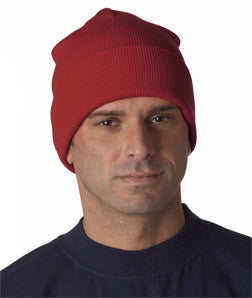 1501 Yupoong Heavyweight Cuffed Knit Cap Red