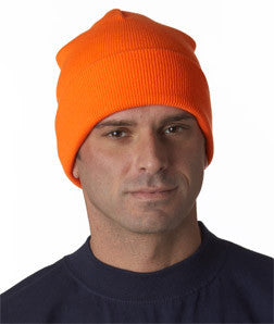 1501 Yupoong Heavyweight Cuffed Knit Cap Blaze Orange