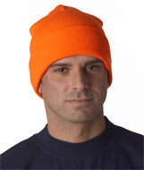 1501 Yupoong Knit Cuffed Beanie Blaze Orange