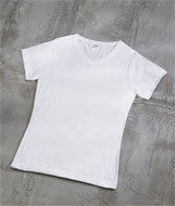 1507 SubliVie Ladies V-Neck Polyester T-Shirt White