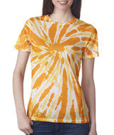 1555 Tie-Dye Ladies' Sublimation-Dyed Tee Gold Twist