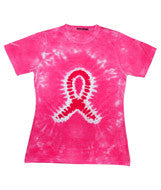 1555 Tie-Dye Ladies' Sublimation-Dyed Tee Proud Pink 631