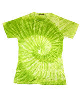1555 Tie-Dye Ladies' Sublimation-Dyed Tee Lime Swirl 673