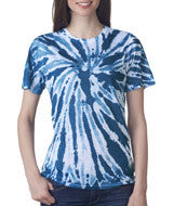 1555 Tie-Dye Ladies' Sublimation-Dyed Tee Navy Twist