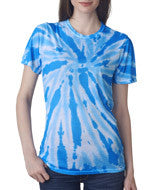 1555 Tie-Dye Ladies' Sublimation-Dyed Tee Royal Twist