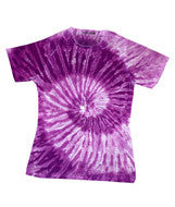 1555 Tie-Dye Ladies' Sublimation-Dyed Tee Purple Swirl 675