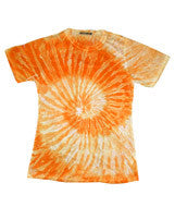 1555 Tie-Dye Ladies' Sublimation-Dyed Tee Orange Swirl 674
