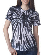 1555 Tie-Dye Ladies' Sublimation-Dyed Tee Black Twist