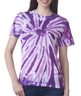 1555 Tie-Dye Ladies' Sublimation-Dyed Tee Purple Twist