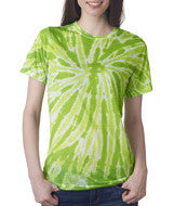 1555 Tie-Dye Ladies' Sublimation-Dyed Tee Lime Twist
