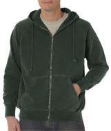 1563 Chouinard Adult Full-Zip Hooded Sweatshirt Willow PgmDye