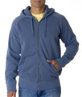 1564 Chouinard Adult Garment-Dyed Heavyweight Frayed Full-Zip Hooded Sweatshirt Blue Jean PgmDye