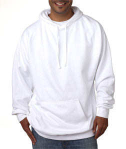 1567 Chouinard Adult Hooded Blended Sweatshirt White Dirdye