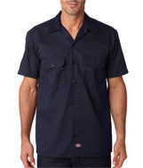 1574 Dickies Adult Short-Sleeve Work Shirt Navy
