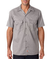 1574 Dickies Adult Short-Sleeve Work Shirt Silver Grey