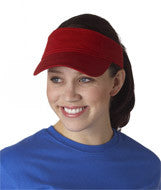 158 Anvil Solid Low-Profile Twill Visor Red